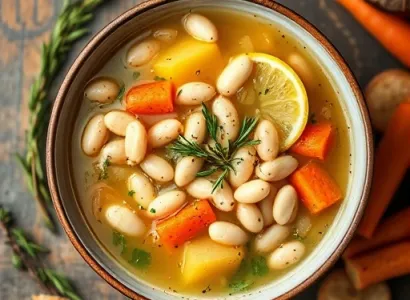 Soupe de haricots blancs à la méditerranéenne