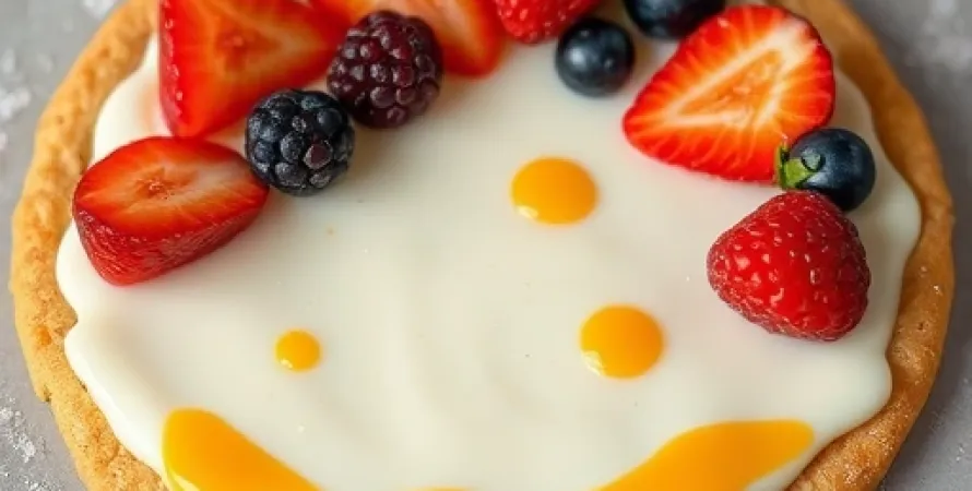 Pizza dessert au fromage créme