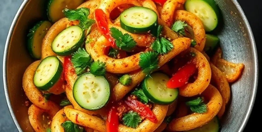 Concombre frit au wok