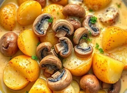 Pommes de terre aux champignons