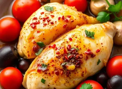 Poulet méditerranéen aux tomates
