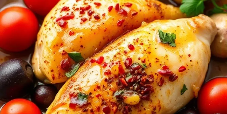 Poulet méditerranéen aux tomates