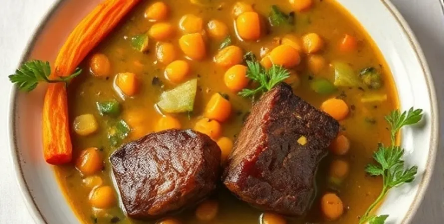 Potage de haricots et de boeuf