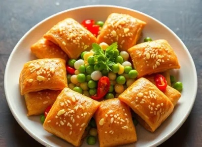 Pâtes au sesame et arachide