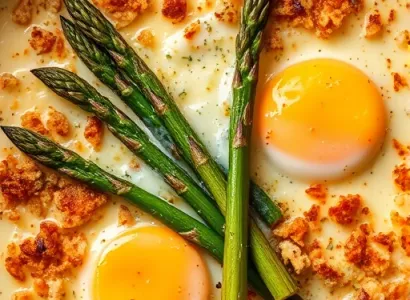 Gratin d'asperges aux œufs