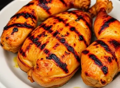 Poulet grillé briné