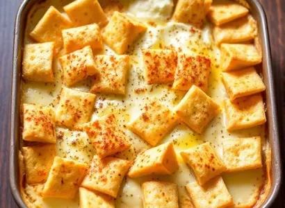 Gratin de fromage aux crackers