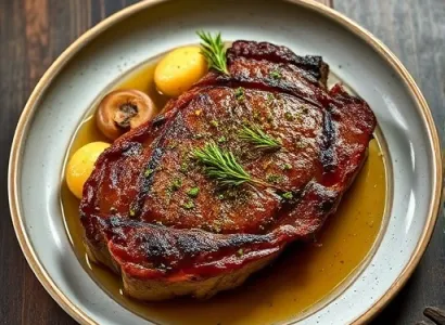 Steak au four au thym