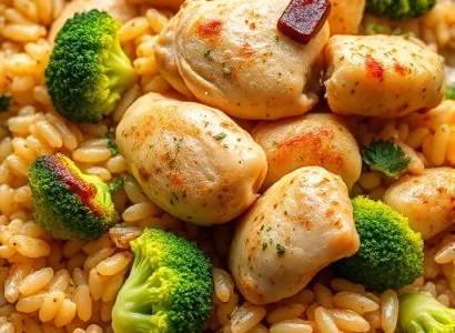Poulet au brocolis et riz