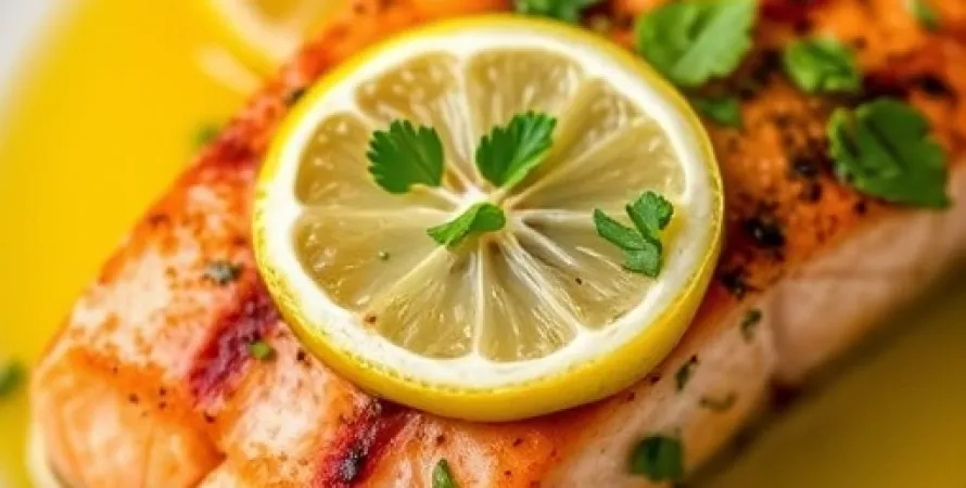Saumon grillé au citron et au cilantro
