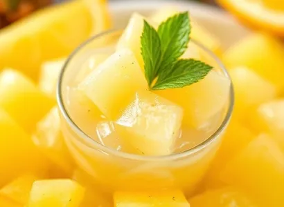 Salade de Jelly au Citron et Ananas