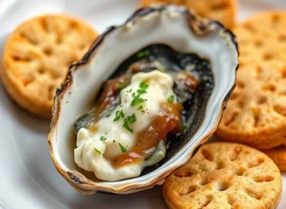 Amuse-gueule d'huitres fumées