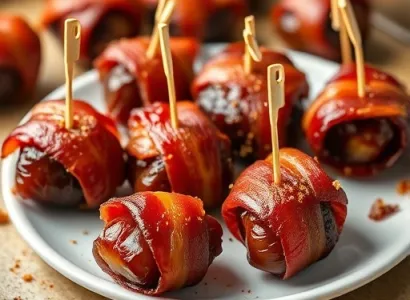 Dates enrobées de bacon