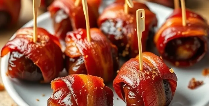 Dates enrobées de bacon
