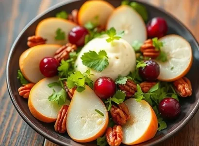 Salade de poires et de pecanes
