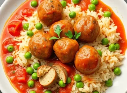 Boulettes de viande aux petits pois