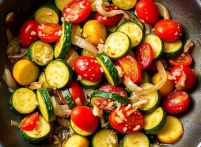 Sauté de courgette et tomate
