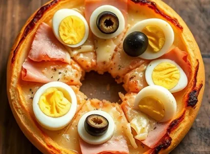 Buns ouverts au jambon et fromage