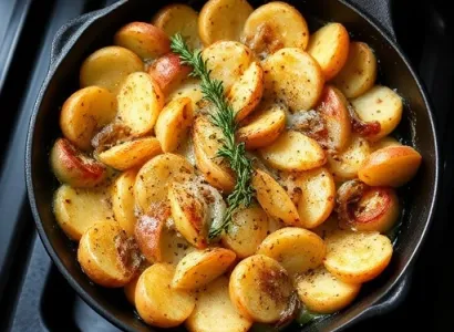 Gratin de pommes de terre aux oignons caramélisés
