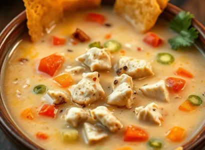 Potage de poulet au sud de la frontière