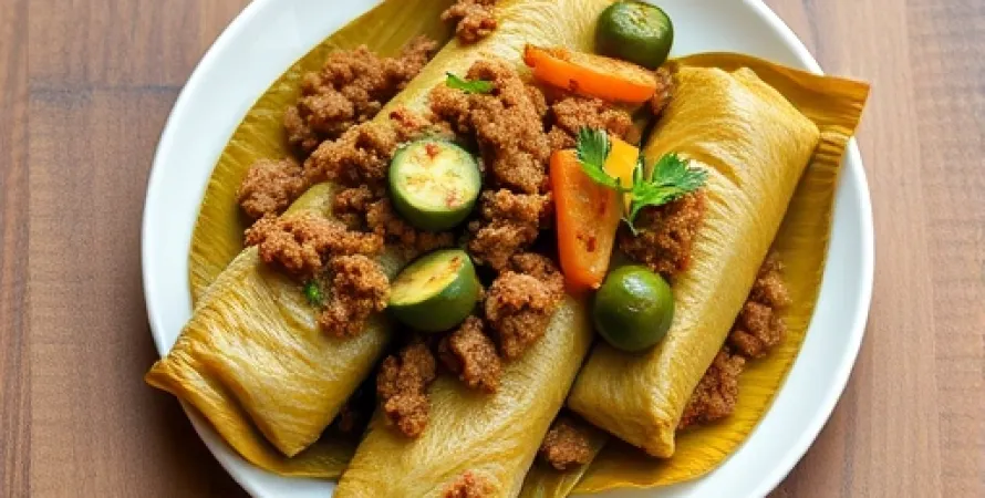 Pasteles en feuille de banane