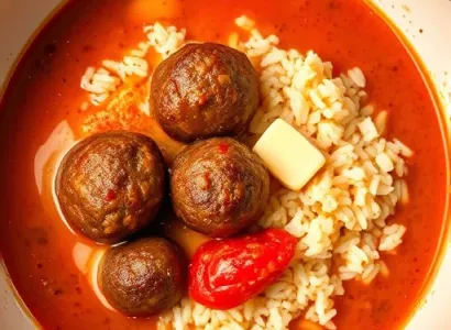 Soupe de kefta au riz