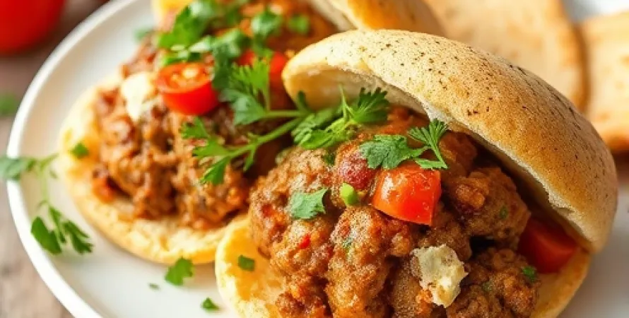 Sandwichs de keftas de dinde