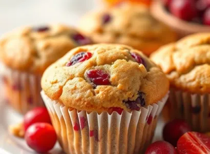 Muffins aux cranberries et orange