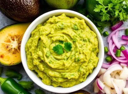Guacamole aux tomatillos rôtis