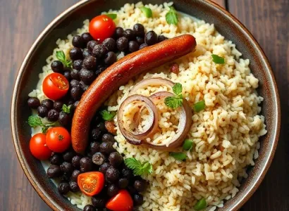 Haricots noirs créoles au riz
