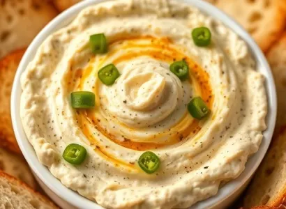 Dip d'artichauts et piments verts