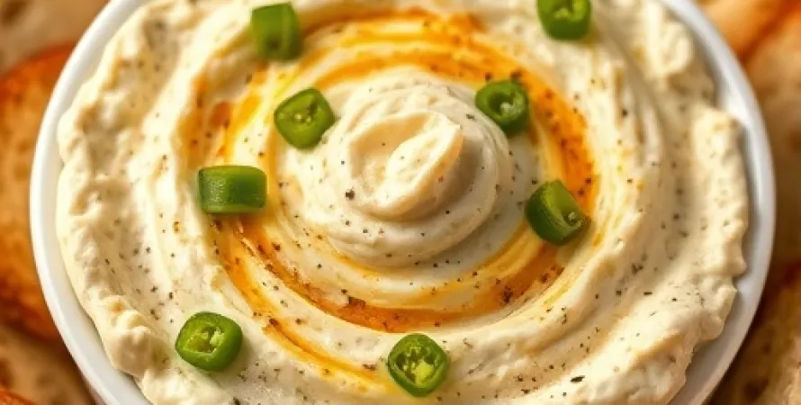 Dip d'artichauts et piments verts