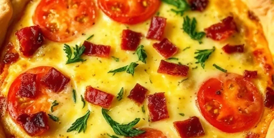 Quiche aux tomates et bacon