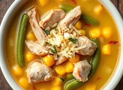 Potage de poulet au maïs