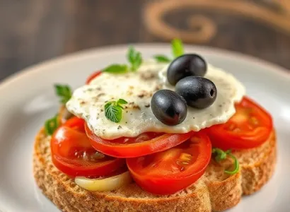 Sandwich végétarien au fromage de chèvre et à la crème de concombre