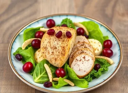 Salade de poulet aux cranberries