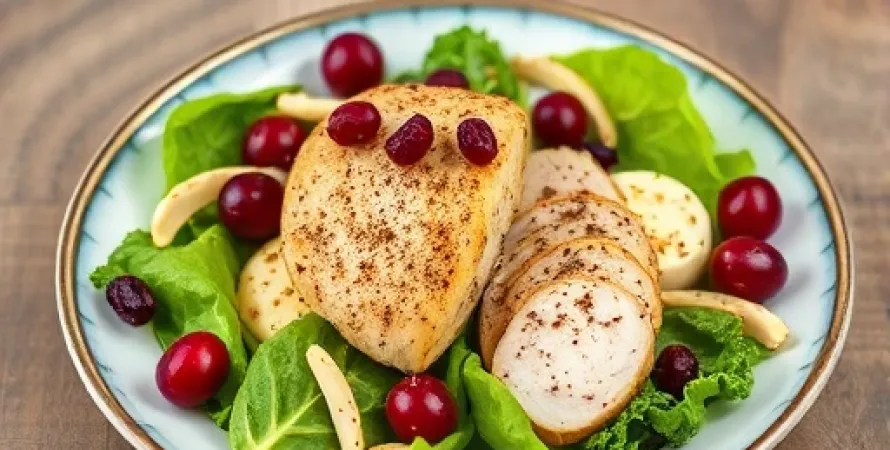 Salade de poulet aux cranberries