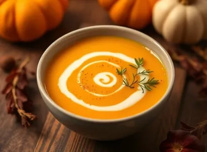 Soupe au courge butternut épicée