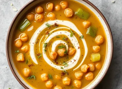 Potage d'épinards et chickpeas