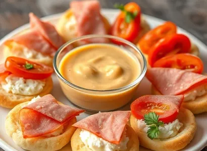 Salade de pâtes au fromage et jambon
