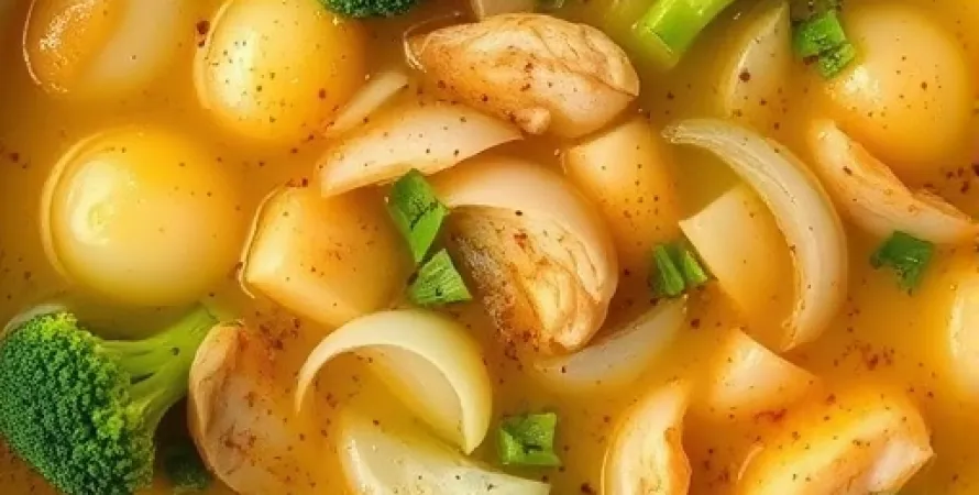 Potage aux pommes de terre et aux brocolis