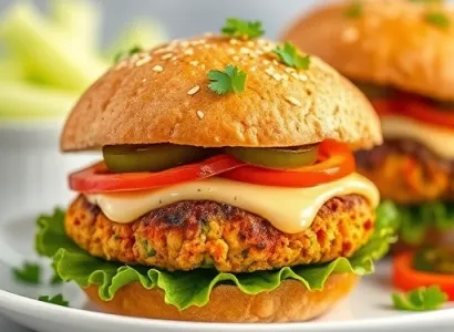 Burgers de pois chiches végétariens