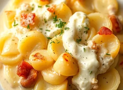 Gratin de pommes de terre au fromage et à l'ail
