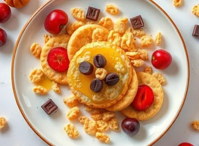 Biscuits au miel et corn flakes