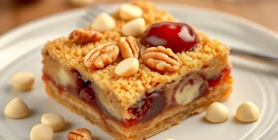 Barres de cerises aux noix et au lait condensé