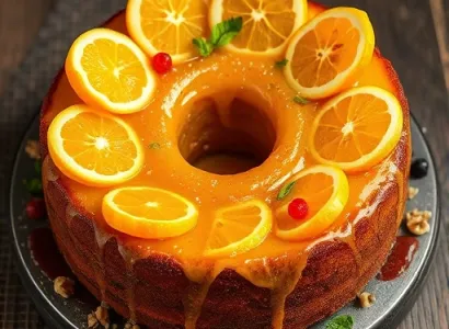 Gâteau citron, orange et lime
