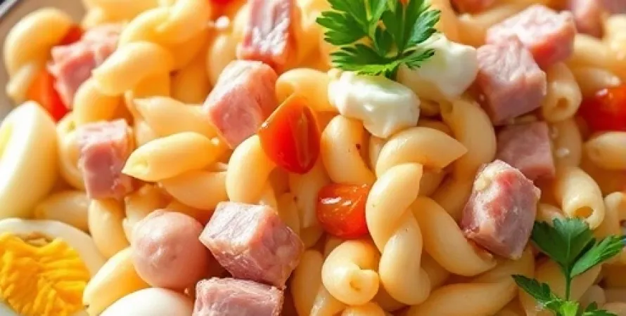 Salade de macaronis au jambon