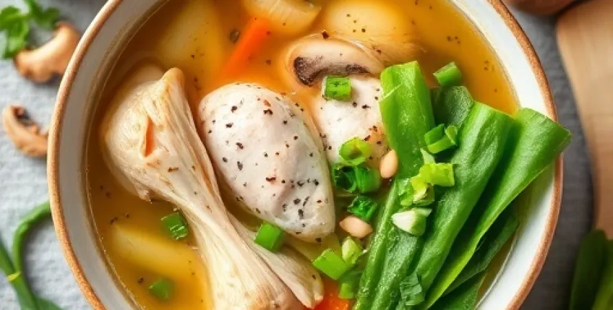 Potage de dinde au gingembre