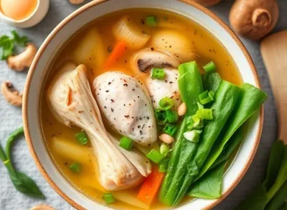 Potage de dinde au gingembre