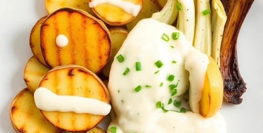 Salade de pommes de terre et de fenouil grillés